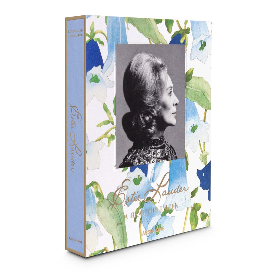 Assouline decor book featuring Estee Lauder branding, with a luxurious cover design and elegant typography.