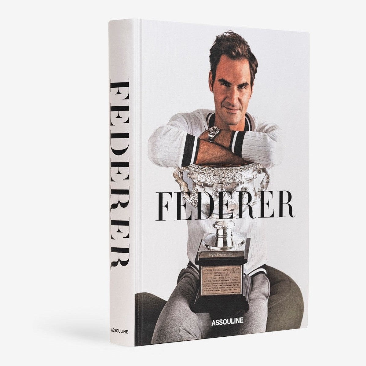 Assouline Federer decor book with elegant cover design, showcasing a luxury coffee table book for tennis and style enthusiasts.