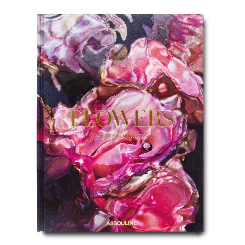 Assouline Flowers: Art & Bouquets decor book featuring vibrant floral artwork and elegant bouquet photography.