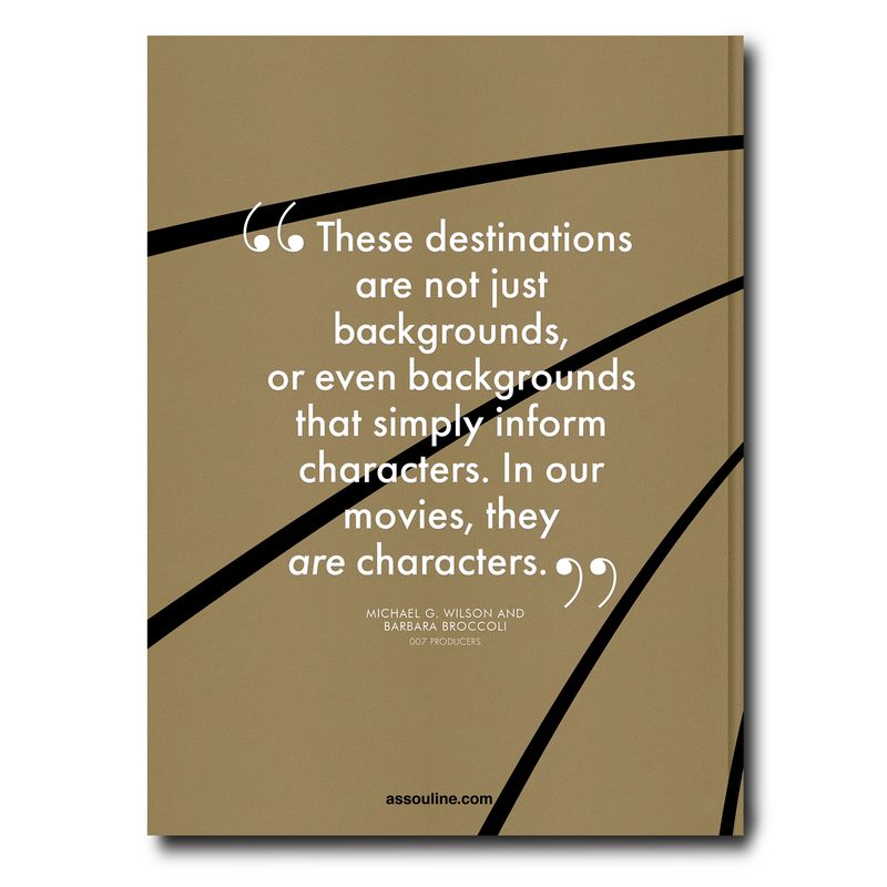 Assouline James Bond Destinations decor book featuring scenic locations and travel photography in a stylish hardcover.