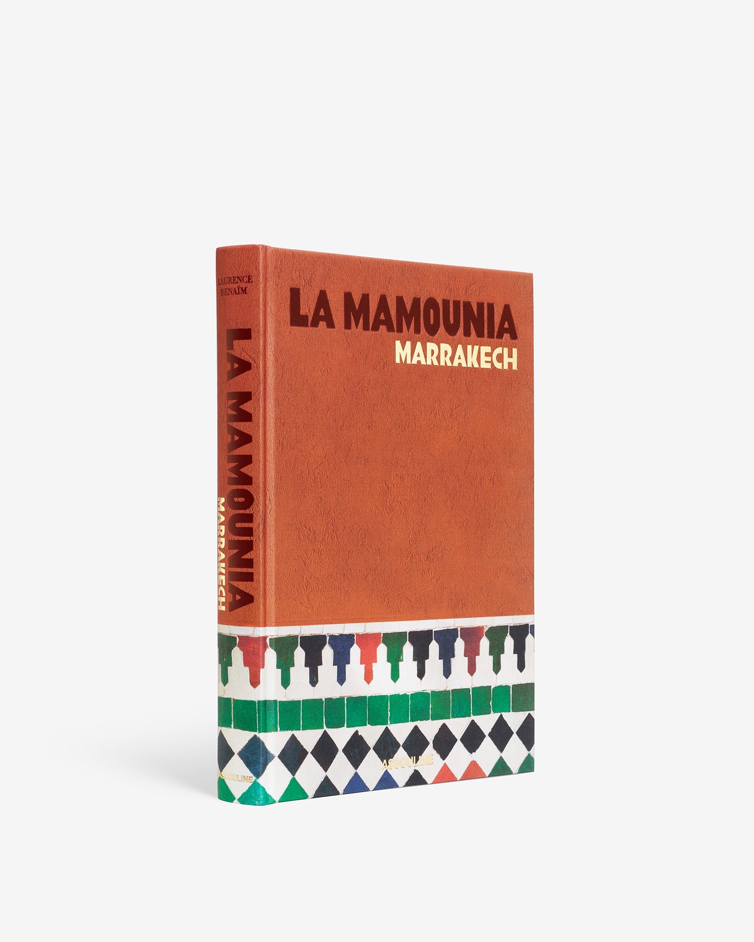 Assouline La Mamounia Marrakech decor book featuring luxurious images of the historic Moroccan hotel and interior designs.
