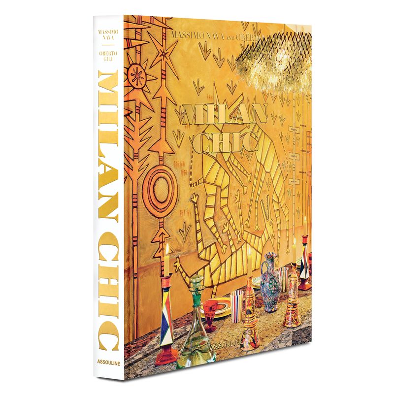 Assouline Milan Chic decor book featuring stylish images and design inspiration in a sleek hardcover format.