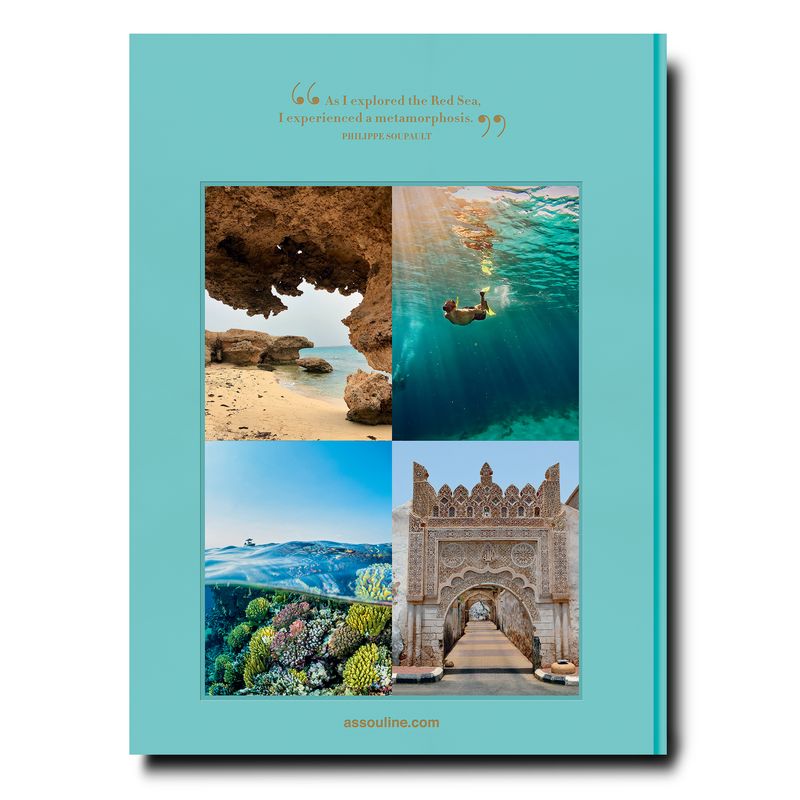 Assouline Saudi Arabia Red Sea decor book featuring vibrant images and artwork of the Red Sea region, by Assouline.