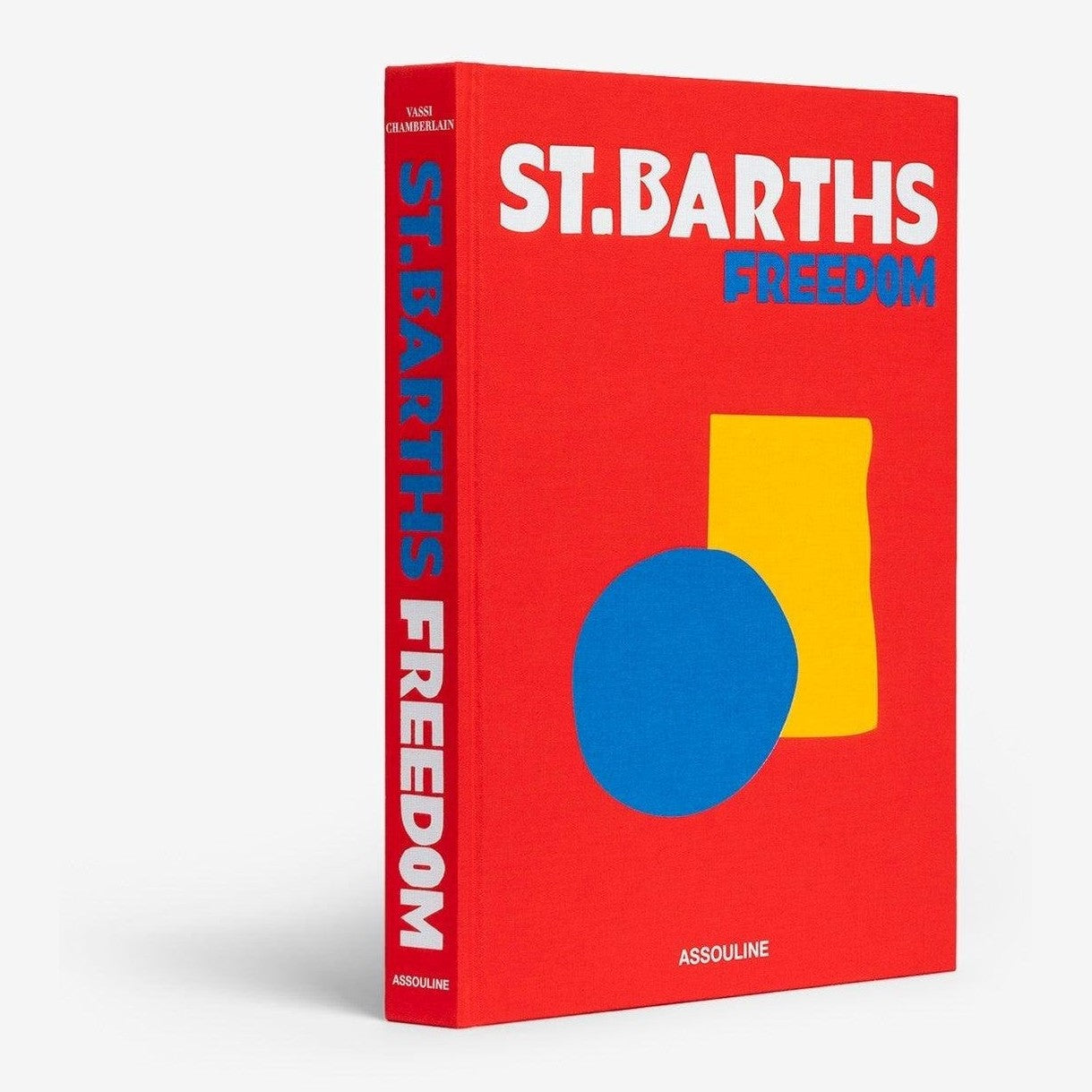 Assouline St Barths Freedom decor book featuring elegant cover design with images of St Barths scenery and interior decor.