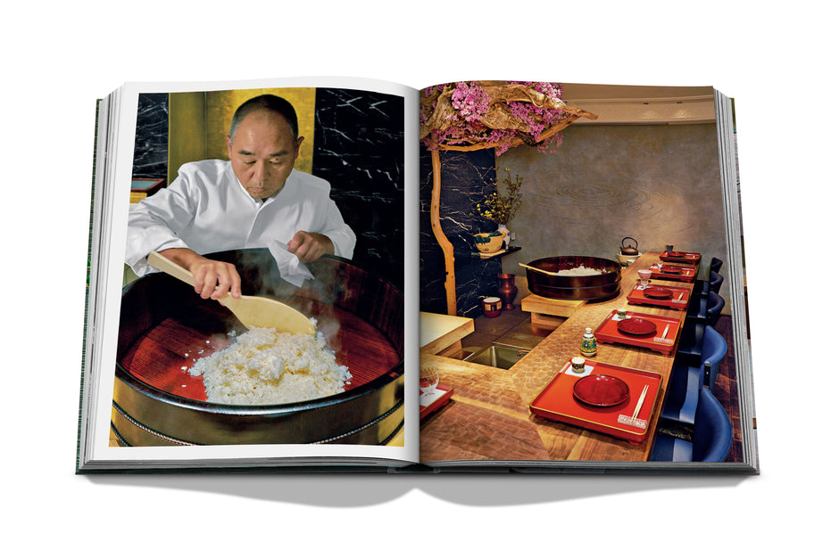 Assouline Sushi Shokunin decor book featuring elegant cover design and Japanese-inspired artwork.