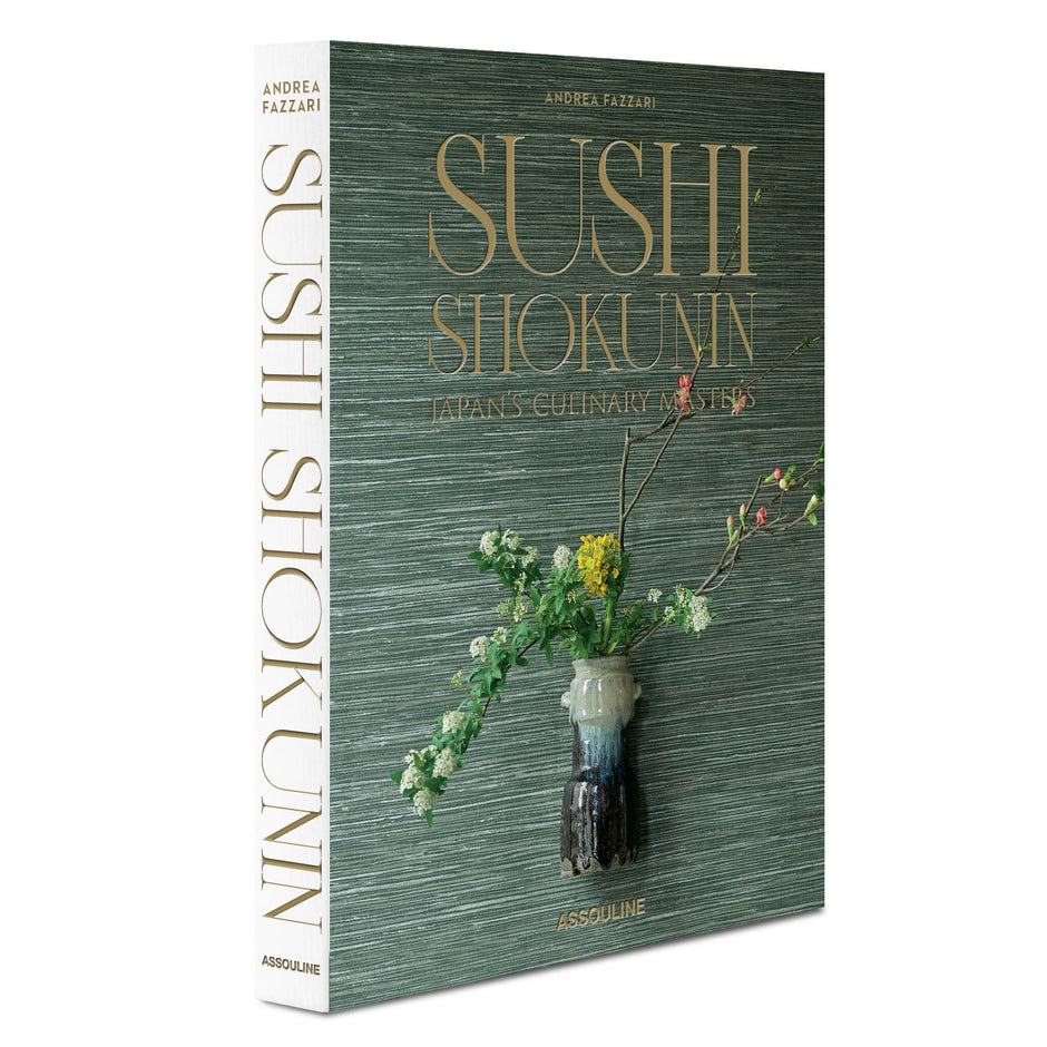 Assouline Sushi Shokunin decor book featuring Japanese sushi art and culture, with vibrant, detailed cover design.