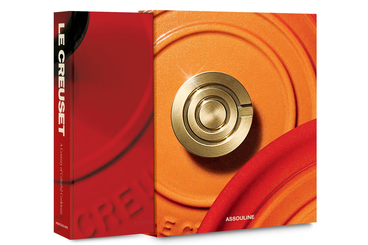 Assouline Le Creuset decor book with elegant cover, showcasing interior design and culinary inspiration from the renowned brand.