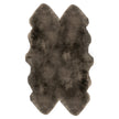 Blackberry Quarto Longwool Sheepskin Rug by Auskin, showcasing soft, luxurious black sheepskin with long wool fibers.