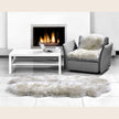 Black Quarto Longwool Sheepskin Rug by Auskin featuring soft, luxurious sheepskin with a rich blackberry color and natural texture.