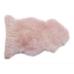 Dark orchid single Longwool Sheepskin from Auskin featuring soft, plush sheepskin fibers and a natural sheepskin texture.