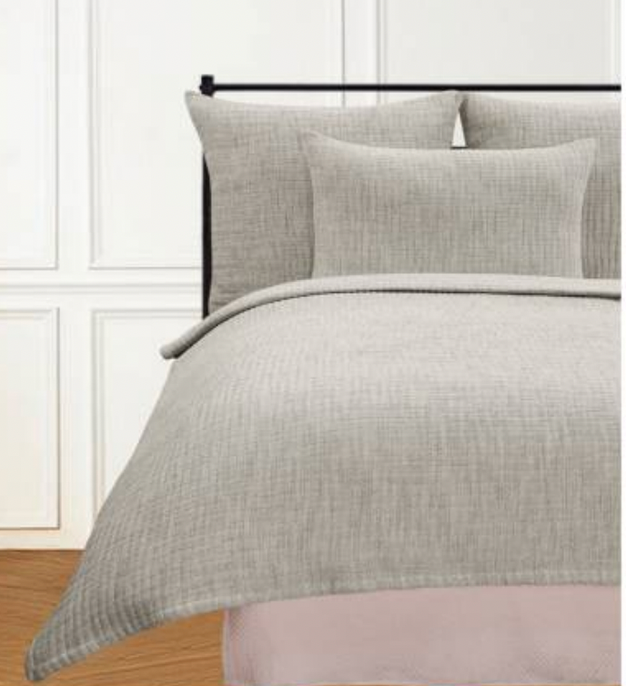 Avasa Brayden Euro Sham in beige with soft fabric and decorative stitching for a stylish bedroom decor.