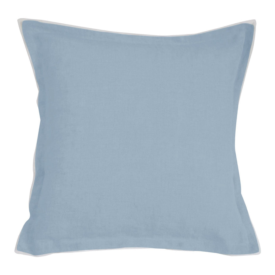 Soft Persian green Avasa Nolan Euro Sham with decorative quilting, designed for elegant bedroom decor.