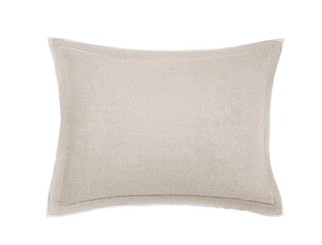 Blue Avasa Nolan King Sham featuring a soft, textured fabric with subtle geometric patterns for a stylish bedroom accent.