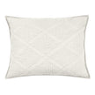 Cream Avasa Haven Dutch Euro Sham with elegant tufted design, showcasing soft fabric and decorative edges.