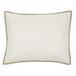 Cream Avasa Nyle Dutch Euro Sham with textured fabric and decorative piping for a stylish bedroom accent.
