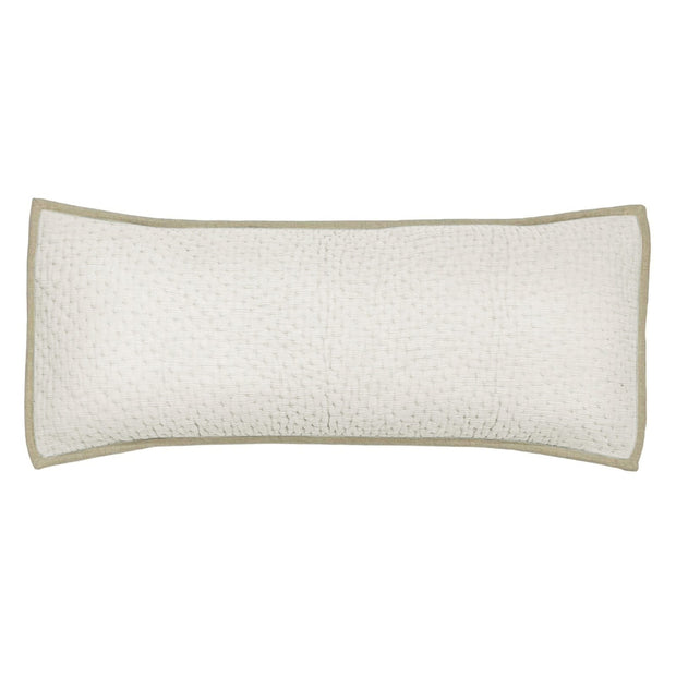 Cream Avasa Nyle lumbar pillow shams featuring soft fabric and decorative design, perfect for enhancing bedroom decor.