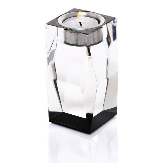 Short clear AVF Home candleholder votive with a simple design, ideal for holding small candles or tealights.