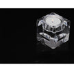 Short clear AVF Home candleholder votive with a simple, modern design, perfect for holding small candles or tealights.