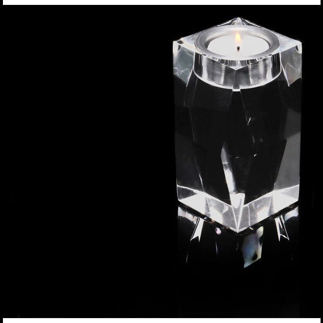 AVF Home short clear candle holder votive, glass design perfect for decorative candle displays.