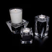 Clear AVF Home candleholder votives with short, cylindrical design, perfect for decorative candle display.