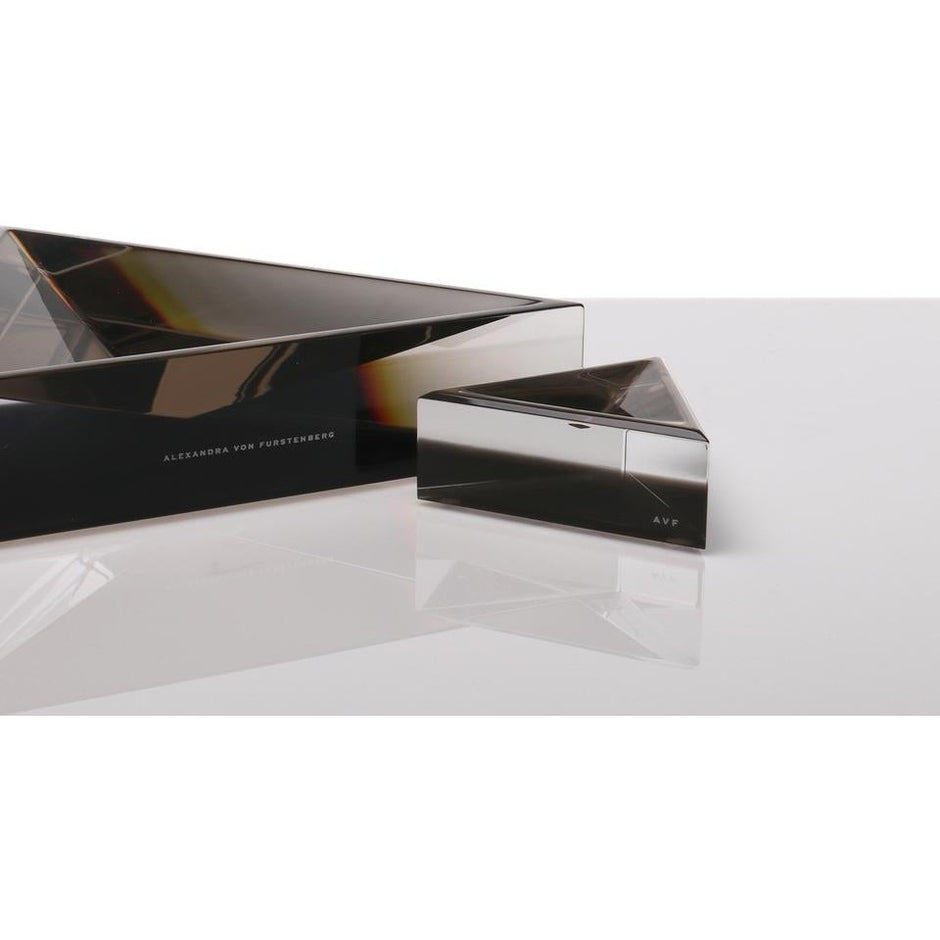 AVF Home Mini Delta Dish decor bowl in bronze with a modern, geometric design, perfect for adding style to home decor.