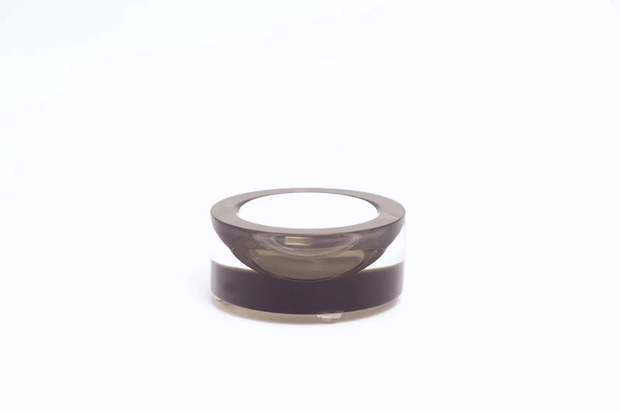 Mini bronze acrylic infinity decor bowl by AVF Home, showcasing a sleek, modern design with a smooth, reflective surface.
