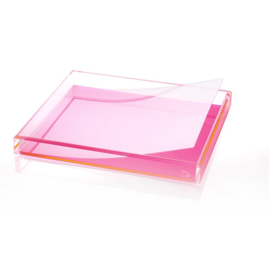 Clear AVF Home protective tray liner for square trays, designed to prevent spills and keep trays clean.