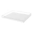 White AVF Home acrylic tray with raised edges, ideal for serving or decorative display.