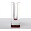 AVF Blooming Acrylic Bud Vase showing a small, clear acrylic vase with a tulip flower inside, ideal for floral arrangements.