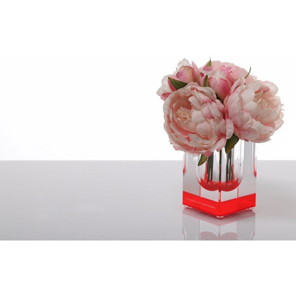 AVF Home Blooming acrylic bud vase with short tulip design, clear and modern decorative vase for flowers.