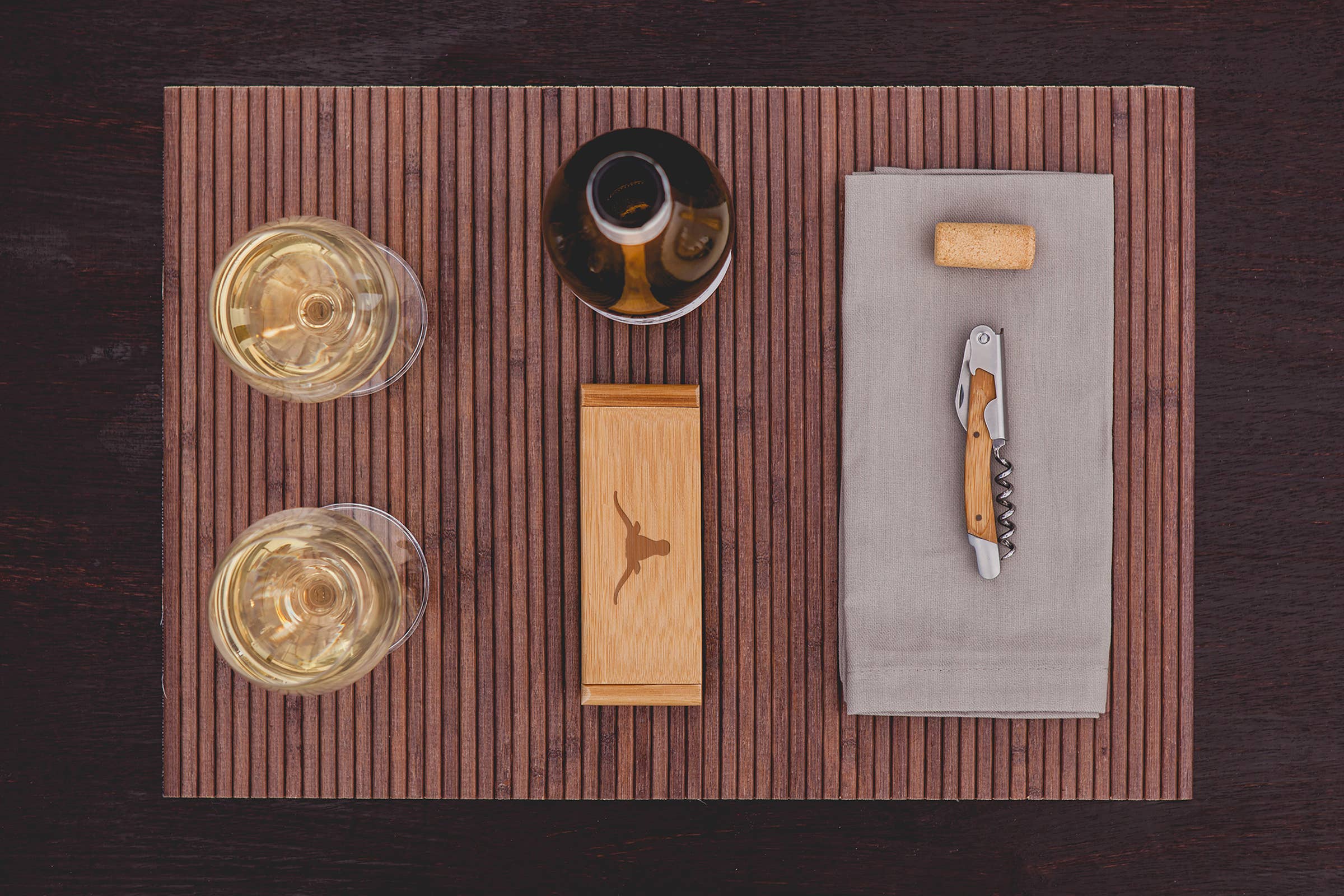 Texas Longhorns Corkscrew In Bamboo Box