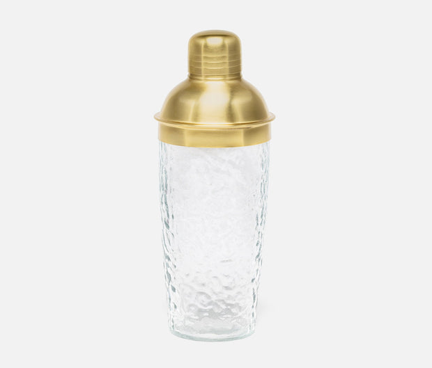 Allegra Glass/Brass Cocktail Shaker
