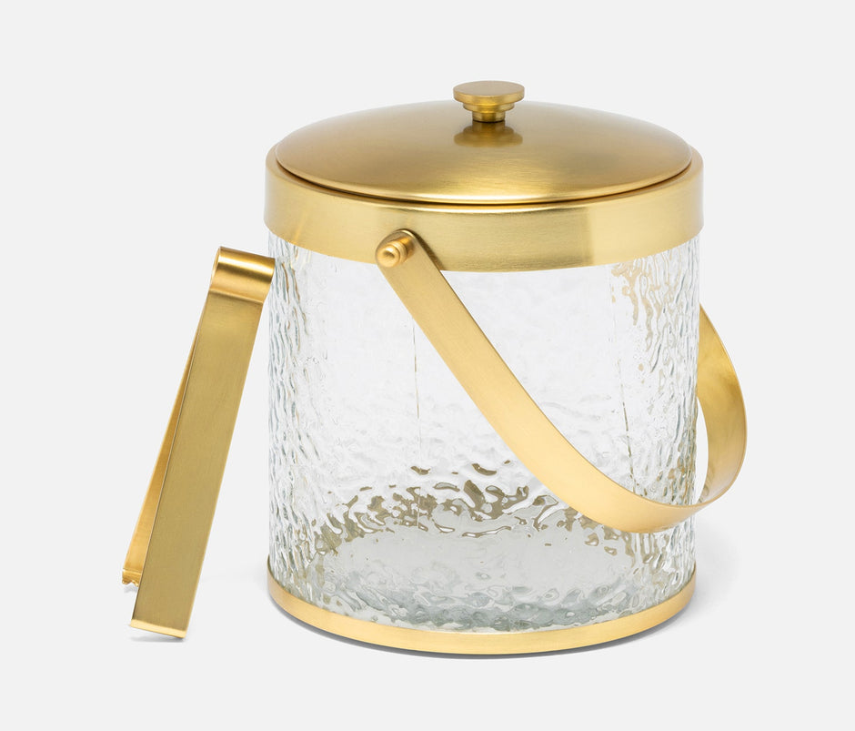 Allegra Glass/Brass Ice Bucket