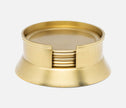 Allegra Coasters Matte Brass Set/6