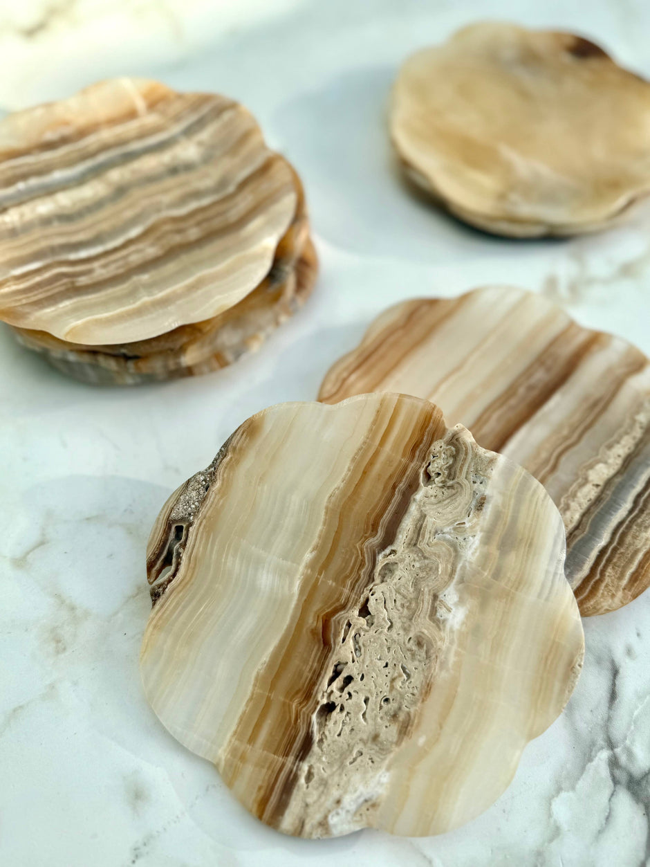 Belle Onyx Tray, Amber - Maaribu