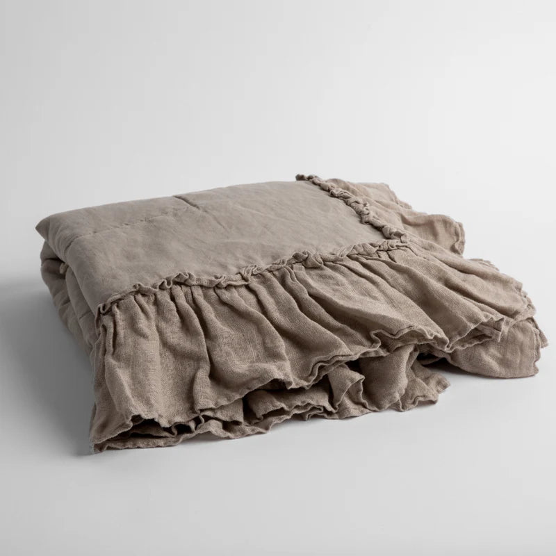 Bella Notte Linen Whisper Baby Blanket in Tahoe Blue, soft and cozy baby blanket with elegant linen fabric.