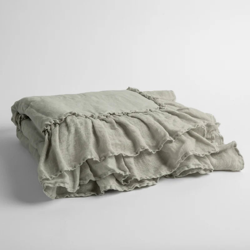 Bella Notte Linen Whisper Baby Blanket in Tahoe Blue, soft and cozy baby blanket made from high-quality linen fabric.
