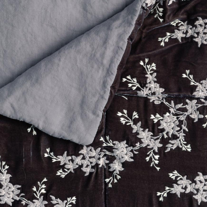 Bella Notte Lynette throw blanket in Tahoe Blue, soft and cozy fabric with a luxurious drape.