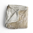 Bella Notte Lynette throw blanket in Tahoe Blue, soft and cozy fabric with a luxurious texture, shown draped for comfort.