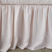 Bella Notte linen bed panel bed skirt in autumn color, twin size, with a soft, textured fabric and tailored design.
