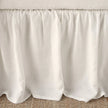 Bella Notte linen bed skirt for twin bed, featuring a soft, elegant bed panel in autumn color with a flowing fabric design.