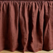 Bella Notte linen bed panel bed skirt in autumn twin size, featuring a soft, elegant fabric with a tailored design.