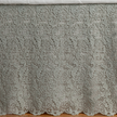 Bella Notte Allora bed skirt in Cenote fabric, elegant decorative bedding accessory for eastern king size bed.