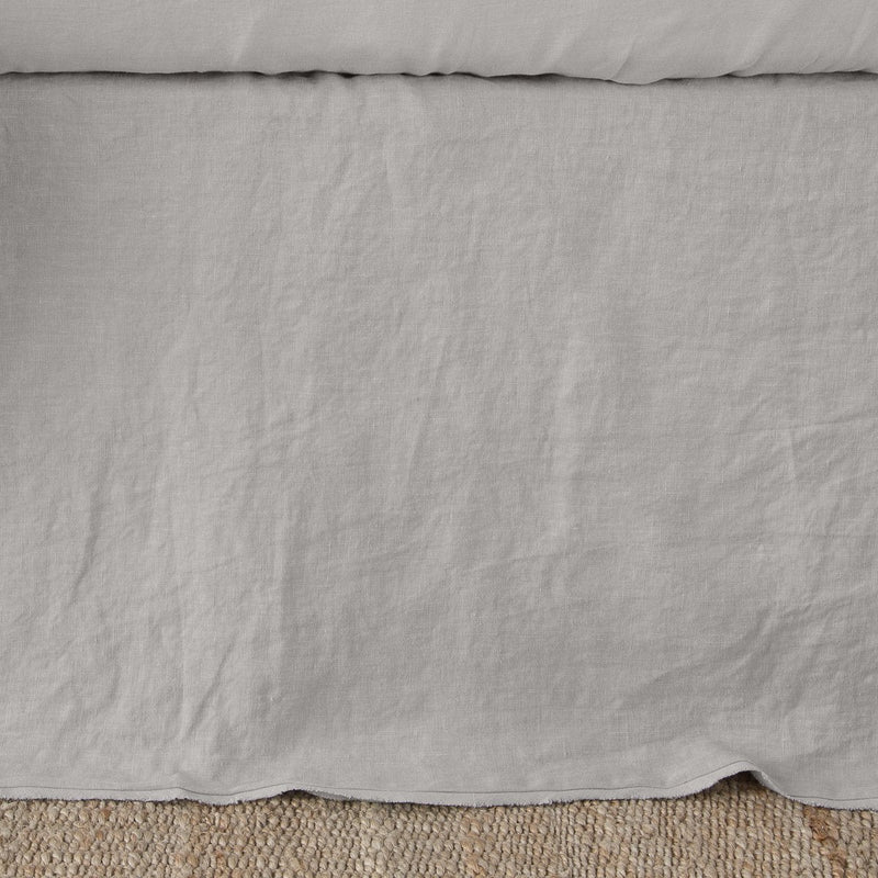 Bella Notte Austin Bed Skirt in Cenote for Eastern King bed, showcasing soft fabric and elegant design.