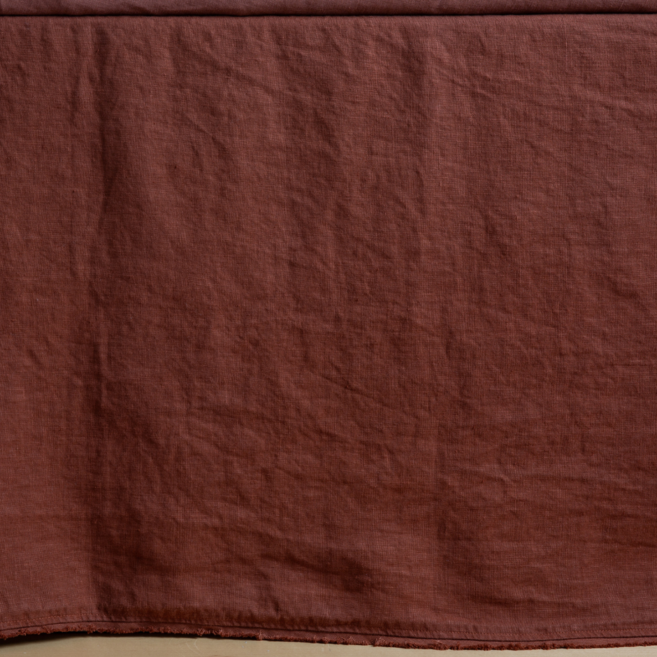 Bella Notte Austin bed skirt in autumn color, featuring a flowing fabric design for a stylish bedroom look.