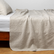 King-sized Bella Notte Georgia Bedspread in autumn colors, showcasing soft, luxurious fabric and elegant design.
