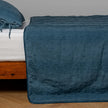 White Bella Notte Ines Bedspread spread evenly on a king-size bed, showcasing soft, luxurious fabric and elegant design.
