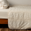 Bella Notte Ines bedspread in natural color, showcasing soft fabric and elegant design for a luxurious bedroom decor.