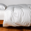 Bella Notte Bria duvet cover in elegant Cenote fabric, showcasing soft, luxurious bedding with intricate textures.