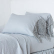 King-size linen pillowcase with Frida lace detail by Bella Notte, showcasing soft fabric and intricate lace design.